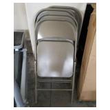 4 metal folding chairs