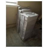 5 tiers of plastic shelving