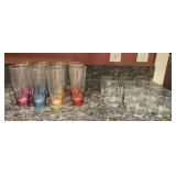 Assorted drinking glasses