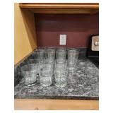 14 drinking glasses