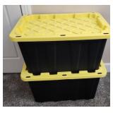 2 heavy duty totes 27gal