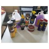 Assorted garage chemicals