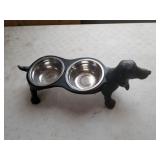 Cast iron dashhound dog dish