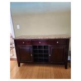 Marble topped buffet 36in x 35in x 18in