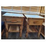 2 wood night stands