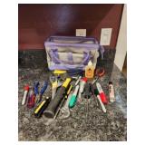 Assorted tools and tool bag