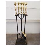 Full set of fireplace tools