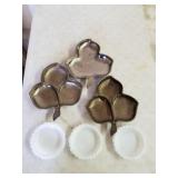 Vintage Queens Lusterware dark silver candy dish