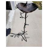 Metal bird bath 30in tall