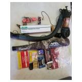 Assorted bullets and hunting items