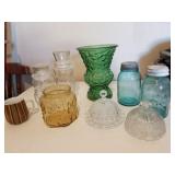Assorted glassware
