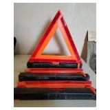 3 emergency road triangles