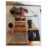4.5in black and decker grinder and assorted items
