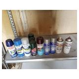Assorted spray paint