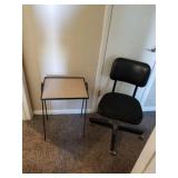 Office chair and small table