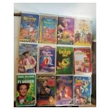 Assortment of disney VCR tapes