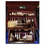 Large set of Roger's silver plate silverware