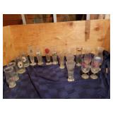 Assorted advertisement glassware