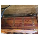 Vintage cedar chest 47in x 21in x 23in has some