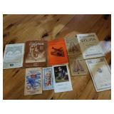 Vintage menus and plays