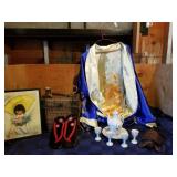 Vintage Silk oriental robe and assorted items