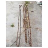25ft 3/8' tow chain and assorted chains