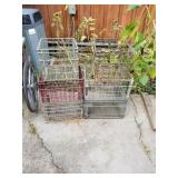 6 metal milk crates