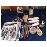 Assorted kitchen utensils