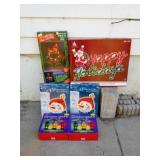 Assorted Christmas light up decorations