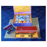 Vintage sakie set and assorted items