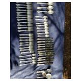 51pc Rose point Wallace sterling silver silver