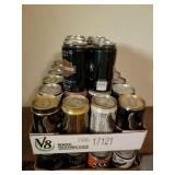 Large assortment of Harley Davidson beer cans