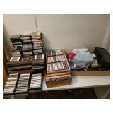 Large assortment of cassette tapes
