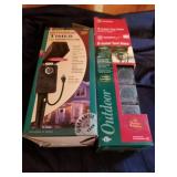 Outdoor timer and 6 outlet yard stake new in box