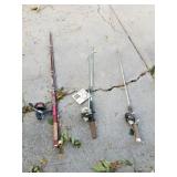 Berkley and assorted fishing poles