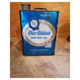 Blue Ribbon motor oil can