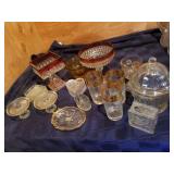 Assorted vintage crystal items
