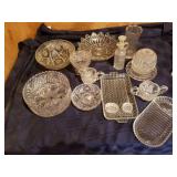 Antique and vintage assorted lead crystal