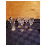 Vintage mikasa tall whine glasses and Nachtmann