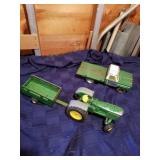 Vintage John Deere tractor and assorted items