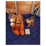Antique Fisher price chatter monkey and assorted