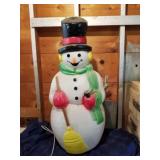 Vintage Empire blow mold snowman 39in tall