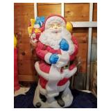 Vintage blow mold Santa 44in tall