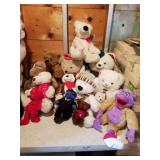 Assorted stuffed animals