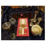 Oil lamps and assorted candle holders
