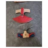 Damascus ULU knife with sheath