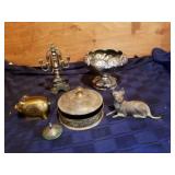 Brass and assorted items