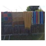 4 hand made Afghans