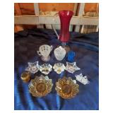 Heisly and assorted vintage crystal ware