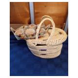 Vintage whicker picnic set